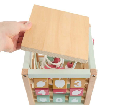 Bieco Motoriek Kubus Berry - Houten Activity kubus voor Baby´s