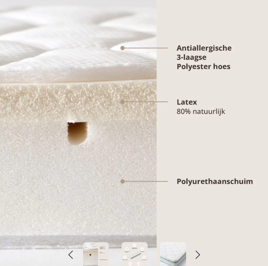 Babymatras Pura - 60 x 120 cm